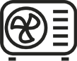 Heat pump services icon – energy-efficient heating and cooling