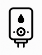 Water heater icon – tankless and traditional water heating solutions